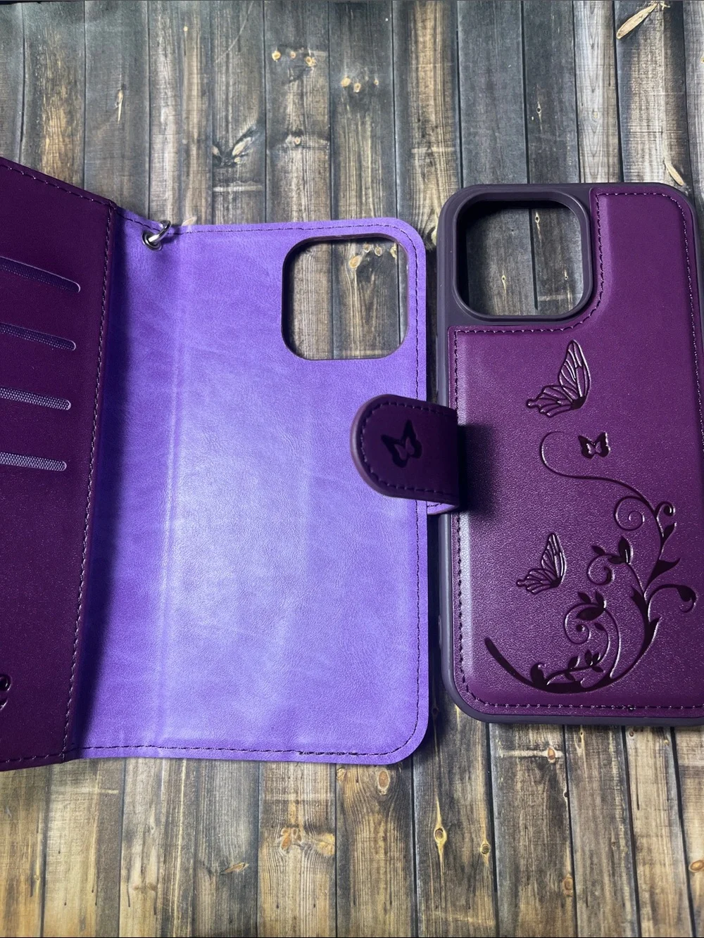 Wallet Case for iPhone 16 Ultra Cover, Butterfly PU Leather Magnetic Closure